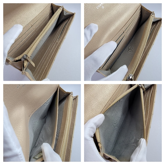 🔥EUC CHANEL Bicolore Quilted CC Logo Long Wallet - Picture 9 of 12